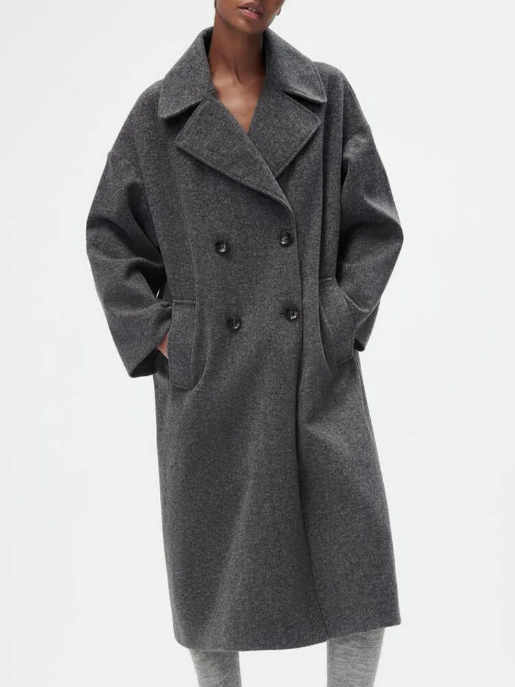 ZA jesensko-zimska nova ženska moda, atmosfera, divlji temperament, rever, s dugim rukavima, двубортный, slobodan jaknu Slika 4 