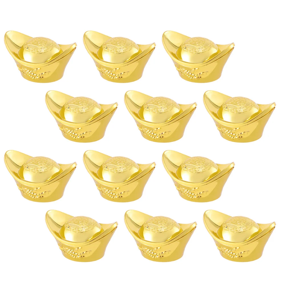 12шт zlatnih Poluga zlatnih Poluga Feng Shui Yuan Bao Kućni Ukras