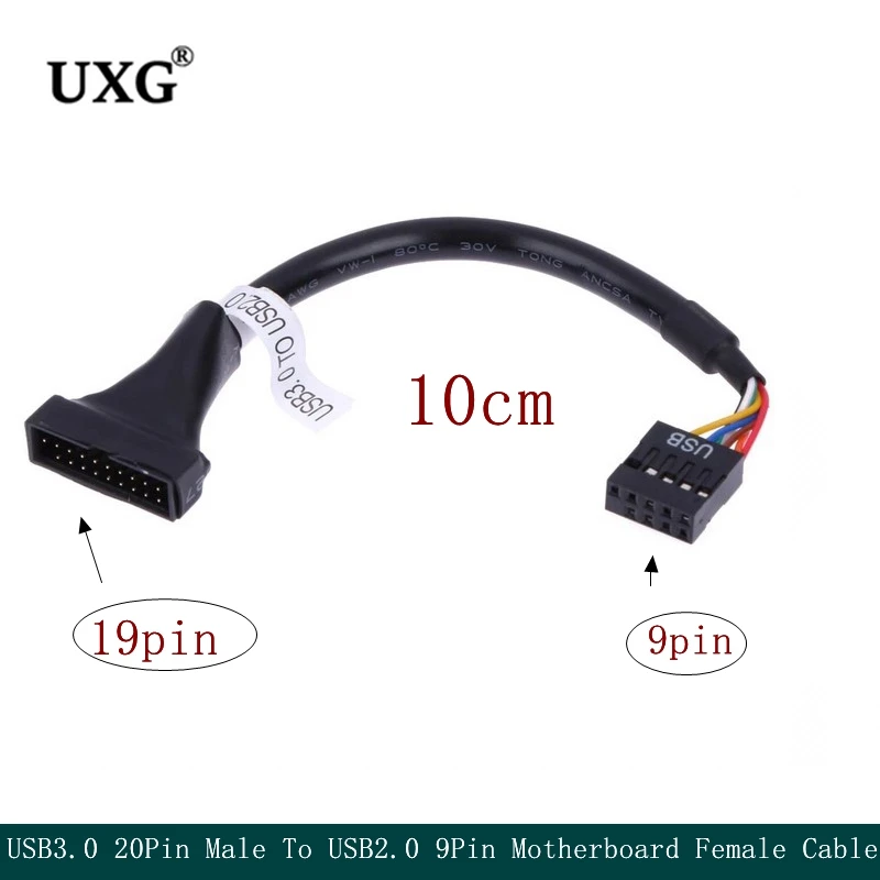 NOVI Fleksibilni Materijal USB3.0 20Pin Konektor Za Matičnu Ploču USB2.0 9Pin Ženski Kabel 15 cm adapter se Koristi Za Ploče CD-ROM
