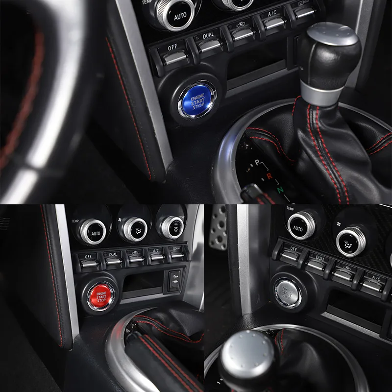 Za Toyota 86/Subaru BRZ 2012-2020 ABS Crvena/Karbonskih Vlakana Gumb za Pokretanje Motora Vozila Gumb za Zaustavljanje Oznaka Ukrasni Poklopac Auto Oprema Slika 4 