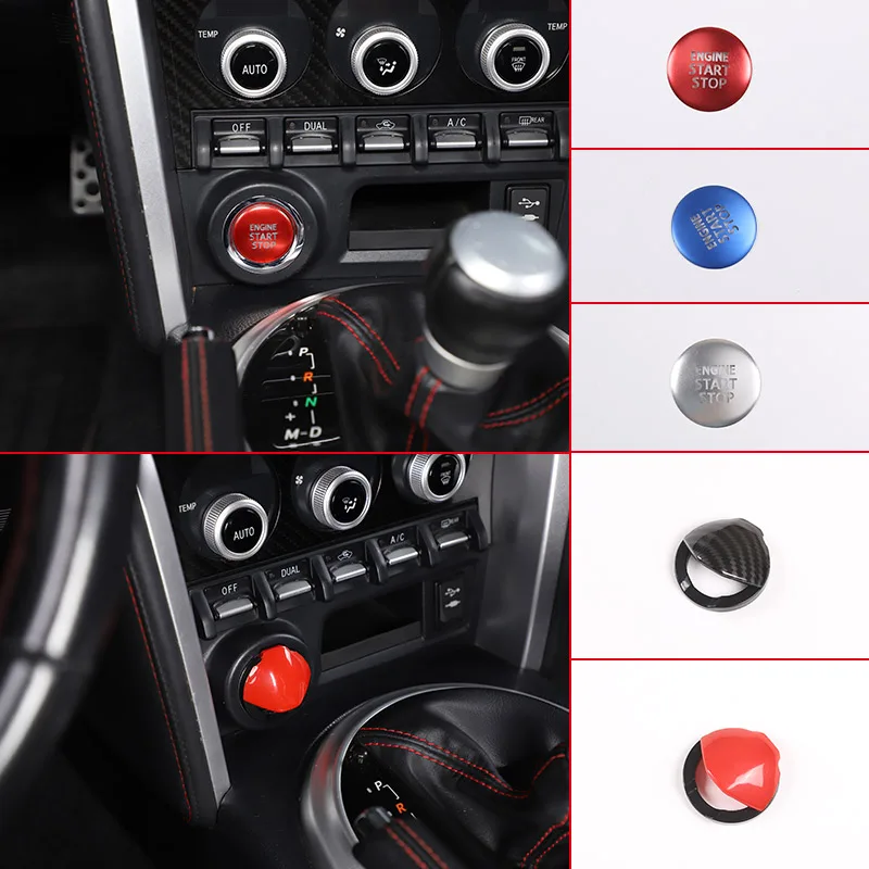 Za Toyota 86/Subaru BRZ 2012-2020 ABS Crvena/Karbonskih Vlakana Gumb za Pokretanje Motora Vozila Gumb za Zaustavljanje Oznaka Ukrasni Poklopac Auto Oprema Slika 5 