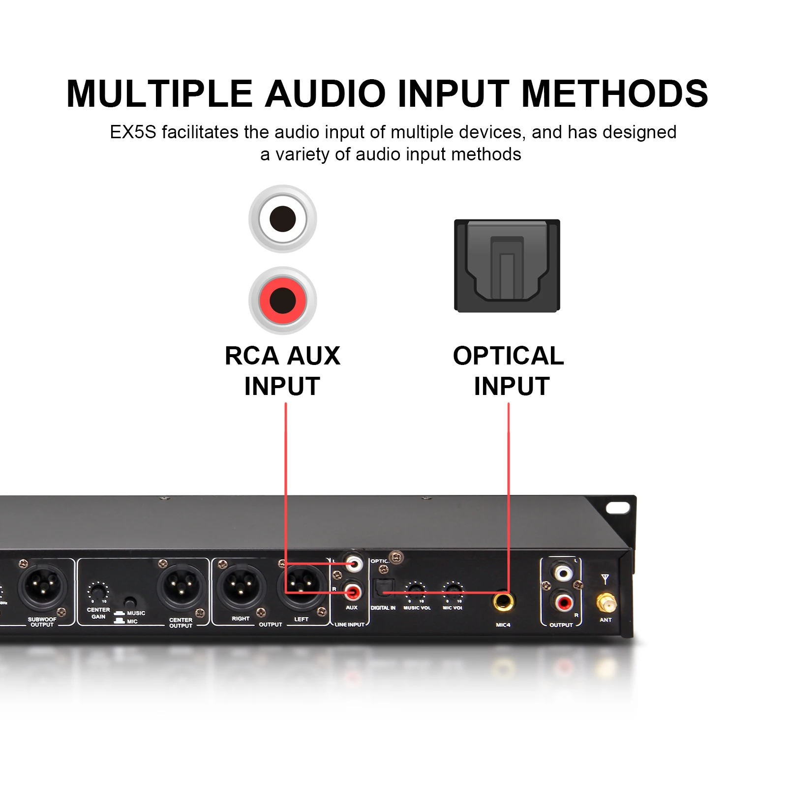 EX5S Profesionalni Audio Pregled Ревербератор DSP S 5,0 Bluetooth, Anti-urlik, ulaz za Mikrofon i pojačalo Za Karaoke Zurke