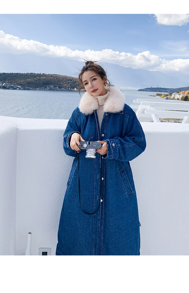 Kauboj Parker pamučna odjeća ženska srednji i dugi dužina do koljena 2021 zimsko novi korejski плюшевое kaput s slobodan шерстяным ovratnik pamuka kaputi