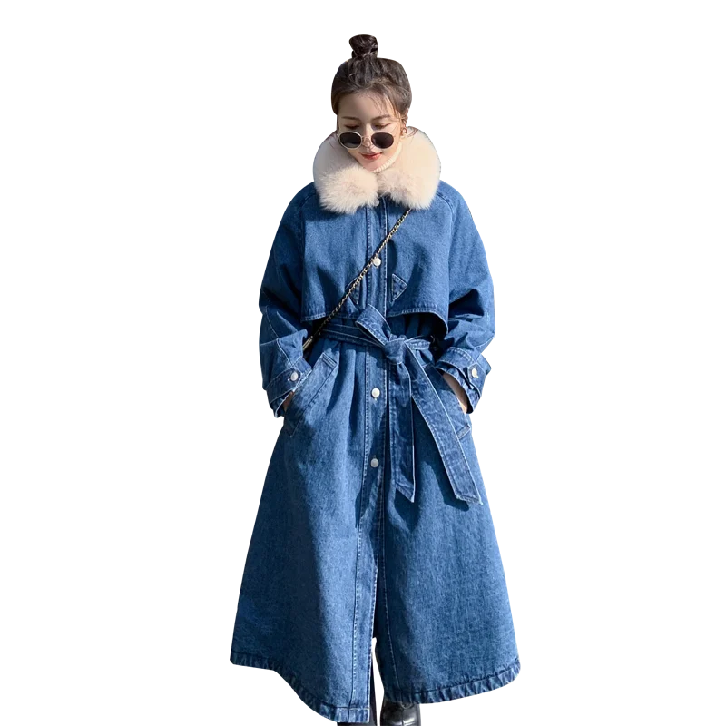 Kauboj Parker pamučna odjeća ženska srednji i dugi dužina do koljena 2021 zimsko novi korejski плюшевое kaput s slobodan шерстяным ovratnik pamuka kaputi Slika 4 