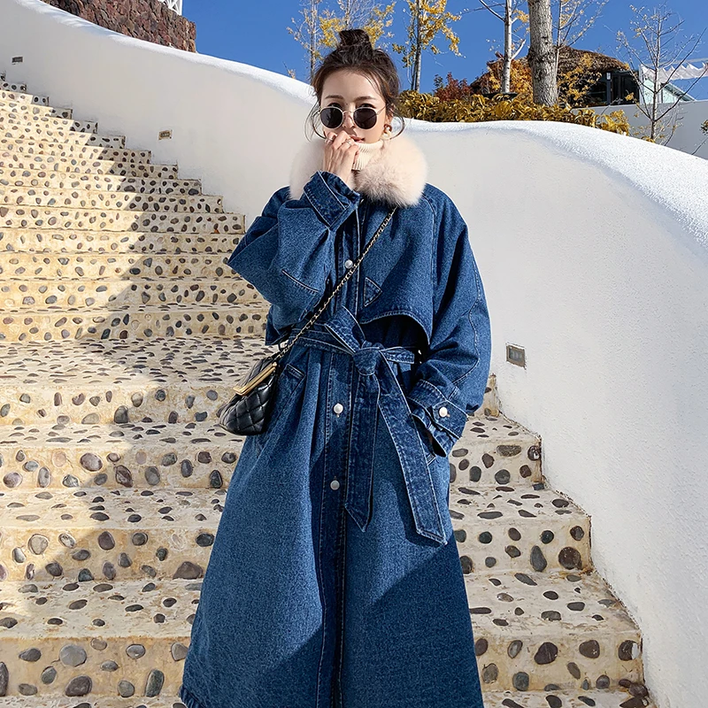 Kauboj Parker pamučna odjeća ženska srednji i dugi dužina do koljena 2021 zimsko novi korejski плюшевое kaput s slobodan шерстяным ovratnik pamuka kaputi Slika 5 