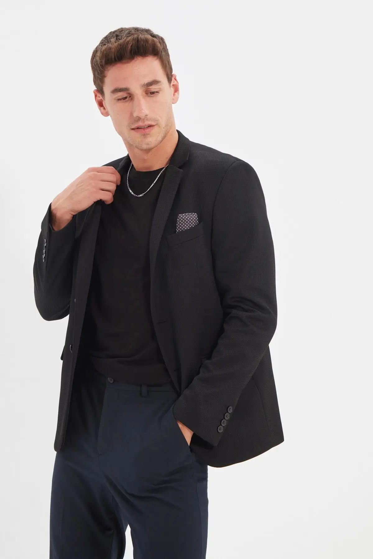 Trendi muški sako-blazer Текстурированная jakna TMNAW22CE0234 Slika 1 