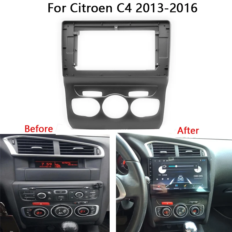 Komplet Okvira za auto-Radija Android Za Citroen C4 2010-Auto Stereo Držač Središnjoj Konzoli Šine za pričvršćivanje Prednje Ploče