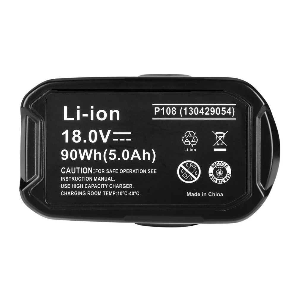 18 5,0 Ah Li-ion Baterija za Ryobi RB18L50 ONE+ Baterija P108 RB18L40 RB18L25 RB18L15 P107 P122 P104 P105 Električna Snaga Bušilice