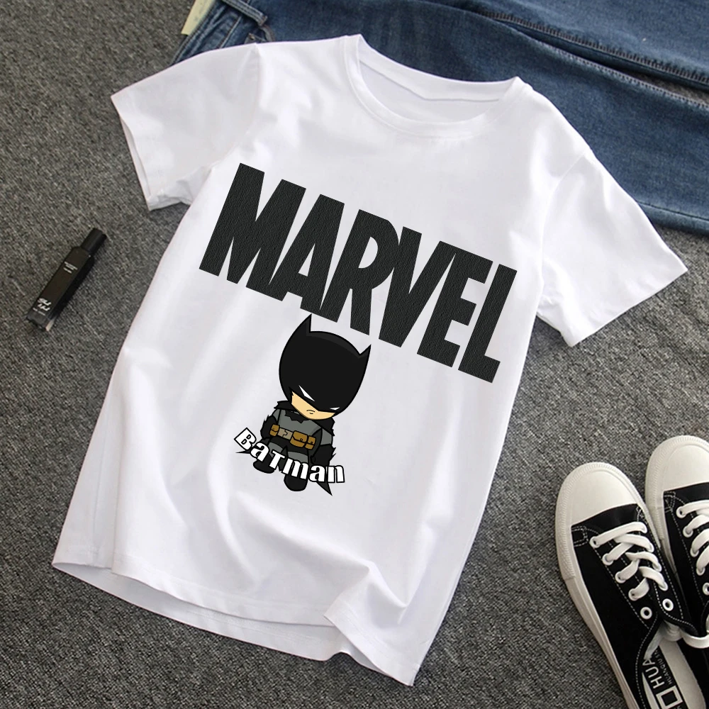 T-shirt Marvel Muška majica s Batman Crtani Anime Harajuku Kawaii Casual odjeća Majice s natpisom Femme Muški parovi Top majica