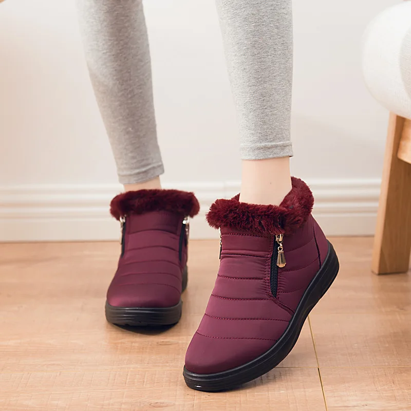 2021 Ženska vodootporna tkanina Zimske tople zimske cipele od umjetnog krzna нескользящие čizme Ženske lagani pamuk cipele pliš booties