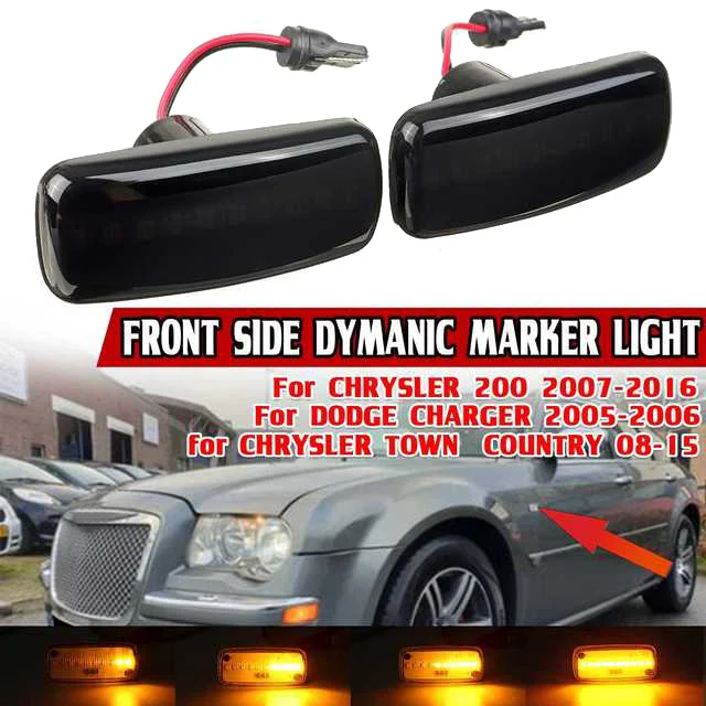 Auto LED Dinamičnu Bočnu Dimenzionalni Svjetlo Pokazivač Smjera za Chrysler 200 300C Sebring i Dodge Caliber Nitro Lancia Jeep Slika 2 