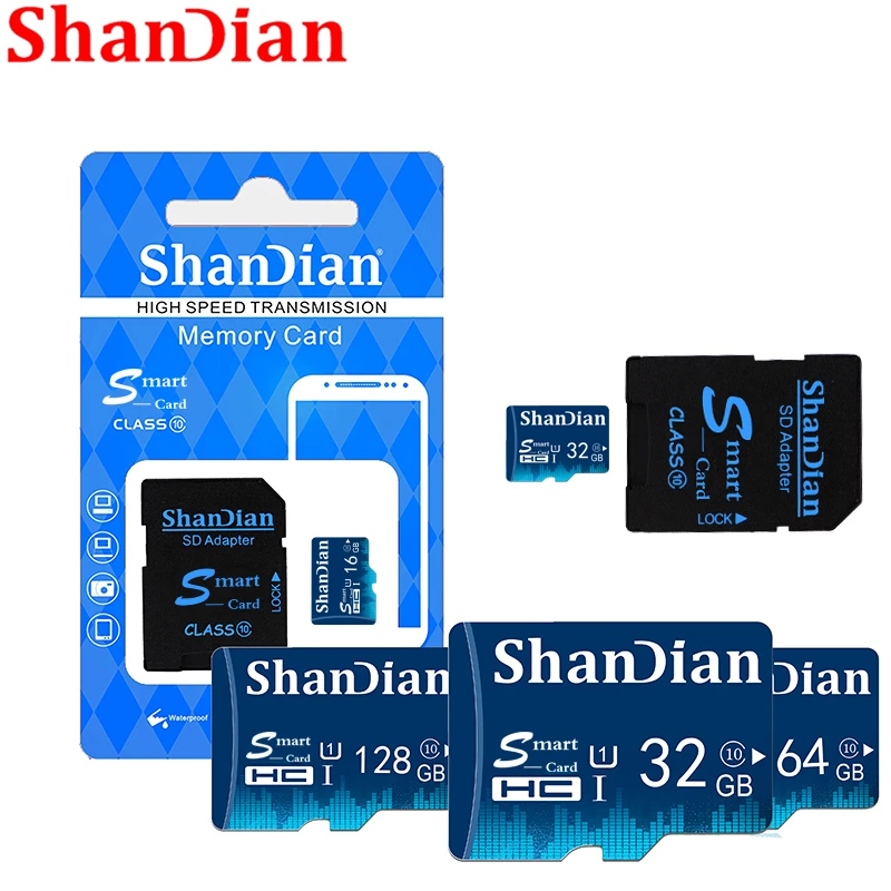 Memorijska kartica SHANDIAN TF 16 GB, 32 GB i 64 GB memorijska Kartica klase 10 4 GB 8 GB Class 6 Pametne SD TF kartica-kartica Stvarni Kapacitet Za Telefone/Kamere Slika 0 