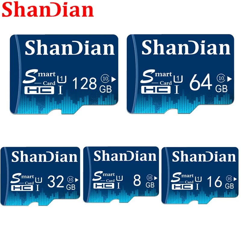 Memorijska kartica SHANDIAN TF 16 GB, 32 GB i 64 GB memorijska Kartica klase 10 4 GB 8 GB Class 6 Pametne SD TF kartica-kartica Stvarni Kapacitet Za Telefone/Kamere Slika 1 