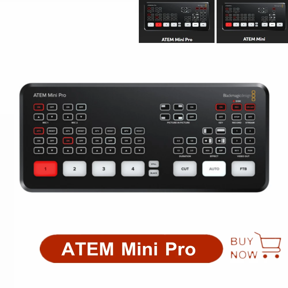 Blackmagic Design ATEM Mini Switcher ATEM Mini Pro Prekidač izravan prijenos Multi-gledanje i snimanje Novih mogućnosti