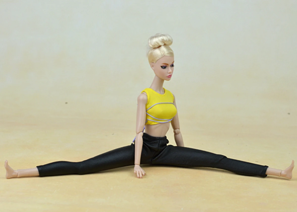Visoka Kvaliteta Ručne izrade Crnci Rastezljiva Koža Nisa Hlače odjeće za Lutke Barbie Odjeću Za 1/6 Pribor za lutke Dječje Igračke DIY Slika 2 
