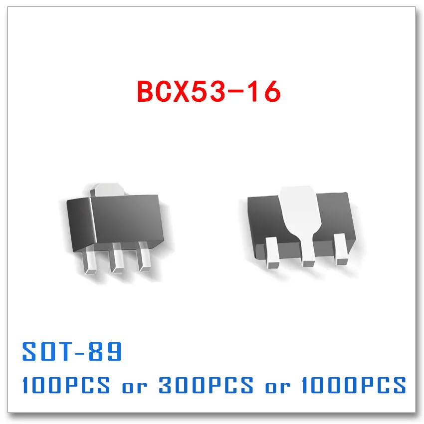 BCX53-16 standard PNP 80 U 1A BCX53 100 kom. 300 1000 kom. kom. SOT89 SOT-89 Visoke kvalitete