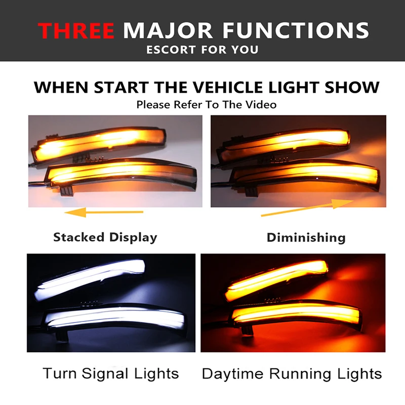 2 kom. Dimljeni Dynamic led Žarulja Pokazivača Smjera od Bočno Ogledalo Za Volvo V40 V60 V70 S60, S80, XC60 D4 T5 T6 Dnevni Podvozje svjetla Slika 3 