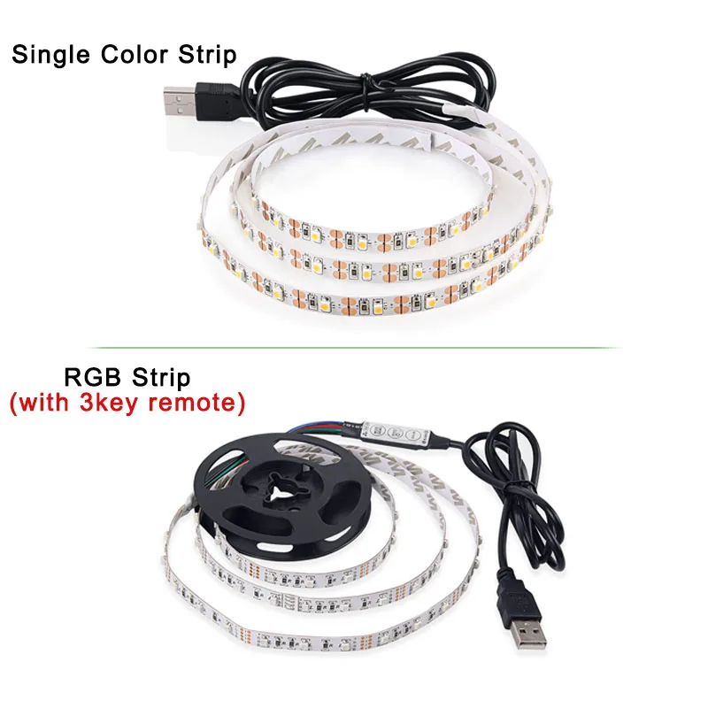 Led traka DC 5 v USB RGB led traka SMD 3528 Led trake od 50 cm 1 m 2 m 3 m 4 m 5 m Fleksibilne Trake Svjetla za pozadinskog osvjetljenja televizora