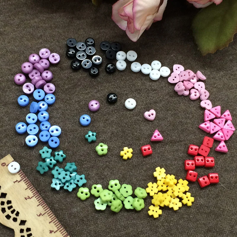 20 kom./lot cvijet zvijezda ponekog candy boja mini-gumbi za izradu odjeće BJD blyth lutka DIY lutka pribor za odjeću od 6 mm