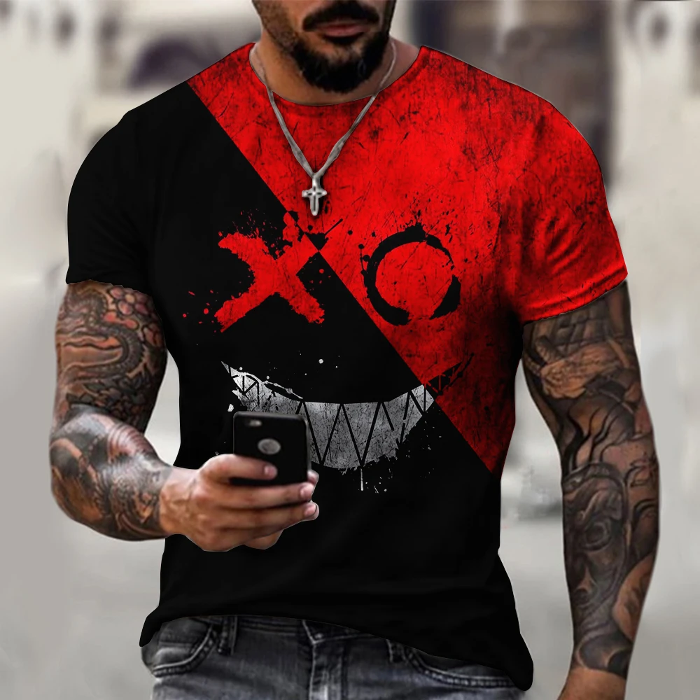 Moda XOXO Predložak 3D Print Muška t-shirt Ulične Casual košulja u sportskom stilu Muška Majica okruglog izreza Prevelike Majice Majice t-Shirt 6XL