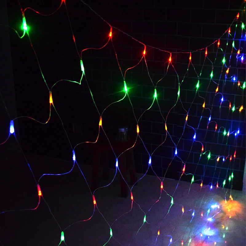 Novogodišnji Festival Svjetla LED Linije Božićne Mrežaste Svjetla Mreže Vila Božić Dvorištima Vrt Vjenčanje Ukras za Zurke Zastor je Svjetlo