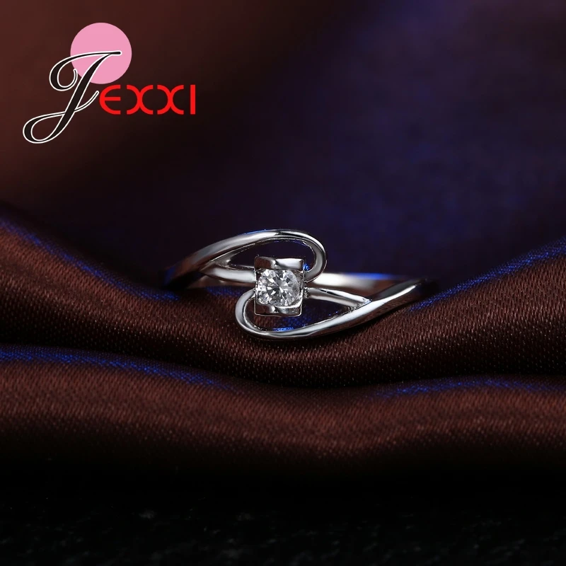 Trendi Ženski prsten Luksuzni Dizajn CZ 925 Sterling Srebra Angažman Vjenčano Prstenje Za žene