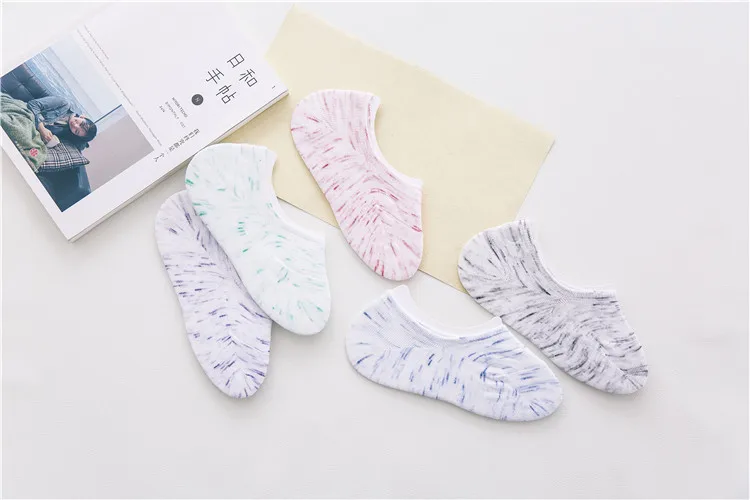10 komada = 5 parova 2017 japanskih pamučne silikona nevidljive čarape ženske papuče za čarapa,lijepe ljetne ženske čarape