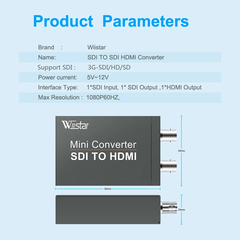 Pretvarač SDI u HDMI,3G-SDI/HD-SDI/SD-SDI u adapter je Pretvarač HDMI,SDI u HDMI izlaz SDI petlja