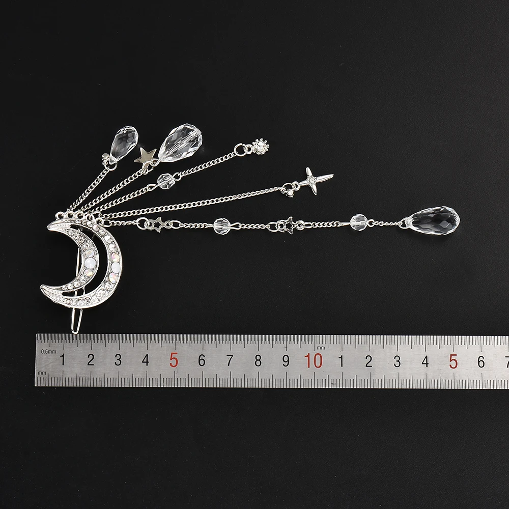 Klasični Lunar Crystal vještački dijamant Perle Lutaju Rese bobby pin za kosu, Pribor za kosu Za žene Svadbeni nakit nakit šlem