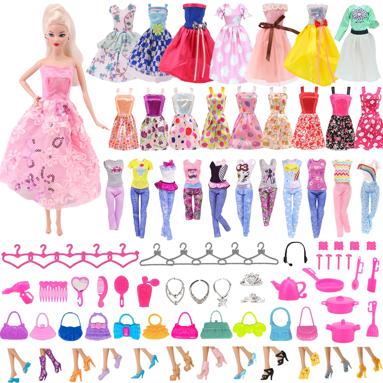 Odjeća za lutke Barbie Čipkan Vjenčanica + Dodaci Cipele Jeftina Odjeća za stranke za 11,8 cm Barbie BJD 1/6 Lutka Dječja igračka