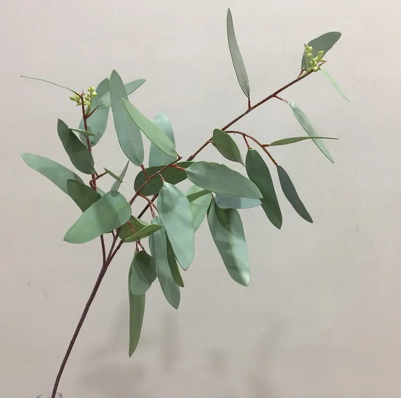 MBF Realan Umjetno Cvijeće na Veliko Biljke Umjetni Duge Stabljike 113 cm, Listovi Eukaliptusa