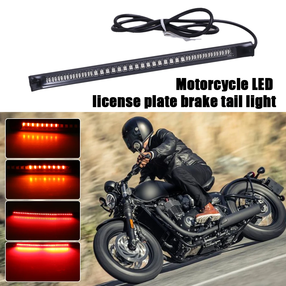 48LED Motocikl LED Traka Registarske pločice Stražnje Stop svjetlo Amber žmigavac DRL Fleksibilna Svjetlosna Traka Pribor za motocikle i ATV