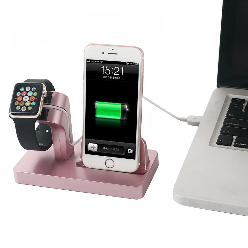2 u 1 Stalak Dock Stalak Držač Postolja za telefon za iPhone Xs MAX XR X 8 7 Plus 6 S 5 SE Za vlasnika Apple Watch