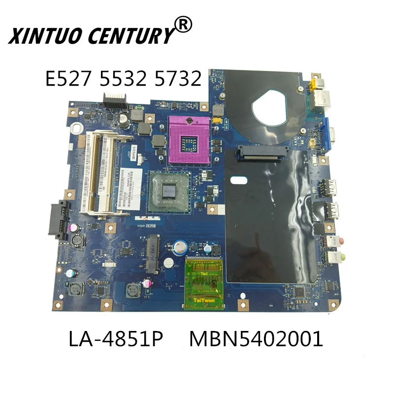 LA-4851P MBN5402001 MB.N5402.001 PC anakart za Acer eMachines E525 5532 5732 E725 5732Z ana kurulu KAWF0 DDR2 ücretsiz CPU