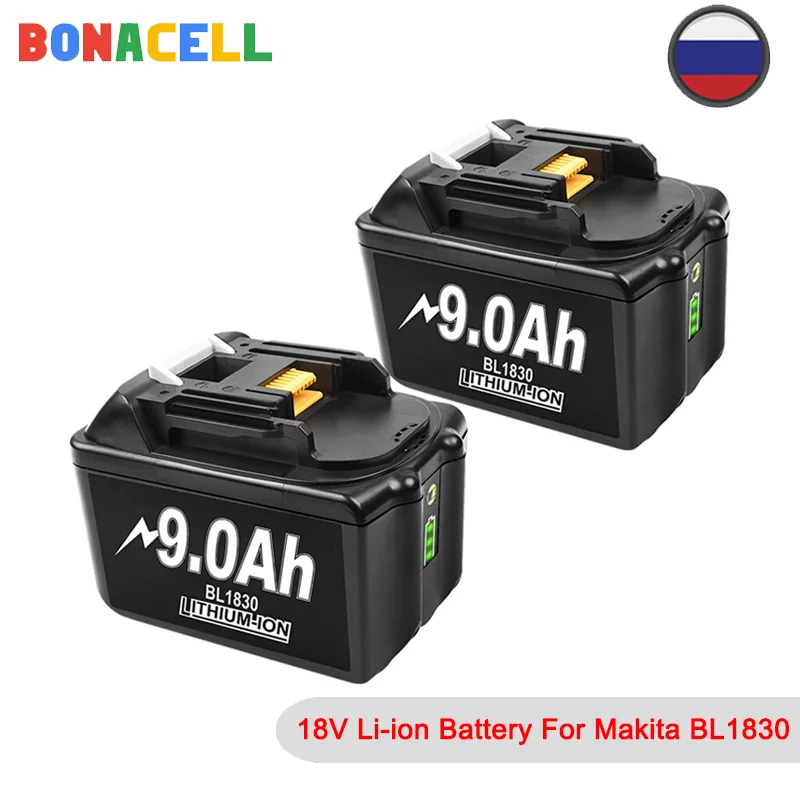 Bonacell BL1860 Punjiva litij-ionska Baterija 18 6.000 mah za Makita 18 Baterija BL1840 BL1850 BL1830 BL1860B LXT 400