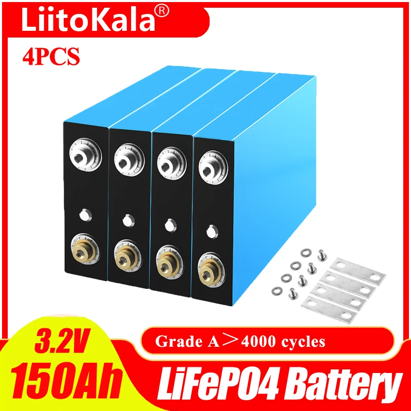 4kom 3,2 U 105Ah 150ah 200Ah 280Ah 310Ah 320AhLiFePO4 baterija baterija baterija baterija baterija DIY 12 v, 24 v Motor, Električnog Solarna Baterija Инверторная