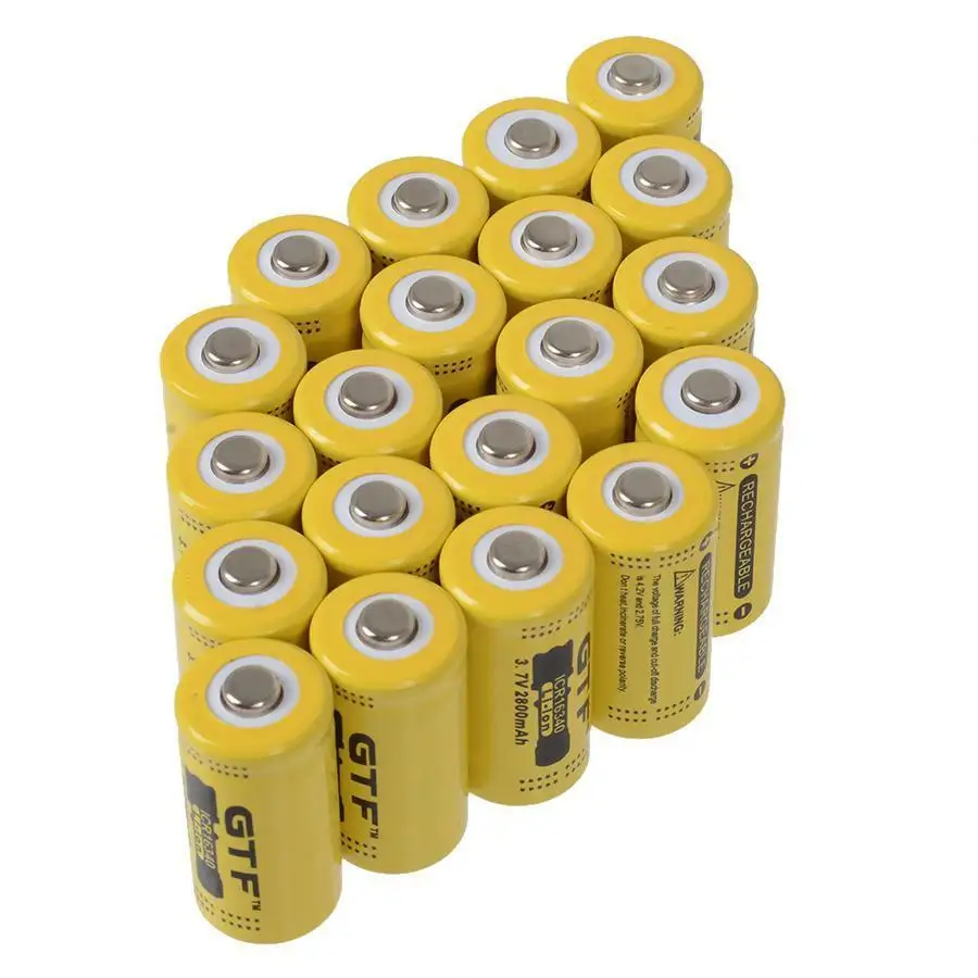 Litij-ionske baterije, gtf, 3,7 U, 16340, 2800 mah, cr123a, lr123a, za svjetiljke, svjetionika, izravno preuzimanje