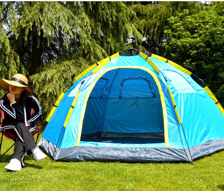 Vanjski kamp automatski šator, turističke šator za 3-4 6-8 osoba, nema potrebe za izgradnju шестиугольную veliki šator Slika 1 