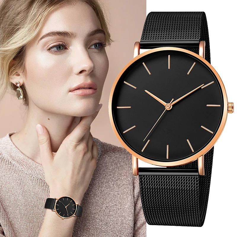 2020 Nove ženski sat Od nehrđajućeg čelika Jednostavne kvarcni ručni satovi satovi za NAJBOLJI brend Luksuznih Satova reloj mujer montre femme Slika 1 
