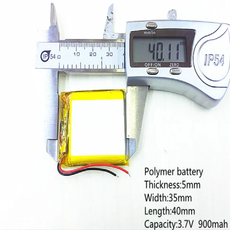 Polimer baterija Debljina:5 mm Širina:35 mm Dužina:40 mm Kapacitet:3,7 900 mah Za Mp3 MP4 MP5 GPS Bluetooth mobilni