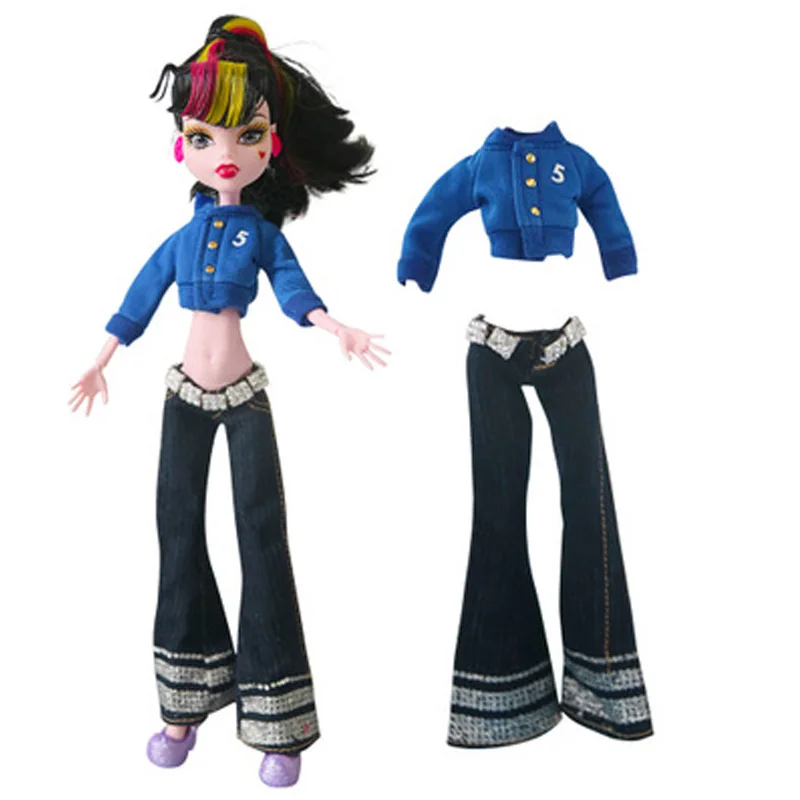 1pc Funky Lutkarska Odjeća za Monster High Odjeća za Lutke Bratz Odjeće Haljine Kratki Haljini Dugih rukava 10 Stil Lutaka Odijelo