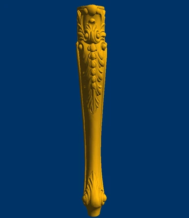 3D model STL za glodalica CNC reljefni dizajn namještaja noge 50 (dužina oko 767 mm)