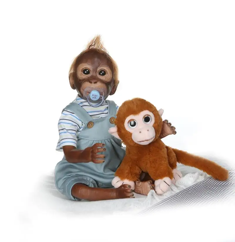 Novi 21 inč 52 cm, ručni rad boneca возрожденная majmun vrlo meke silikonske lutke vinil Макако igračke Collectible umjetničke lutke majmun