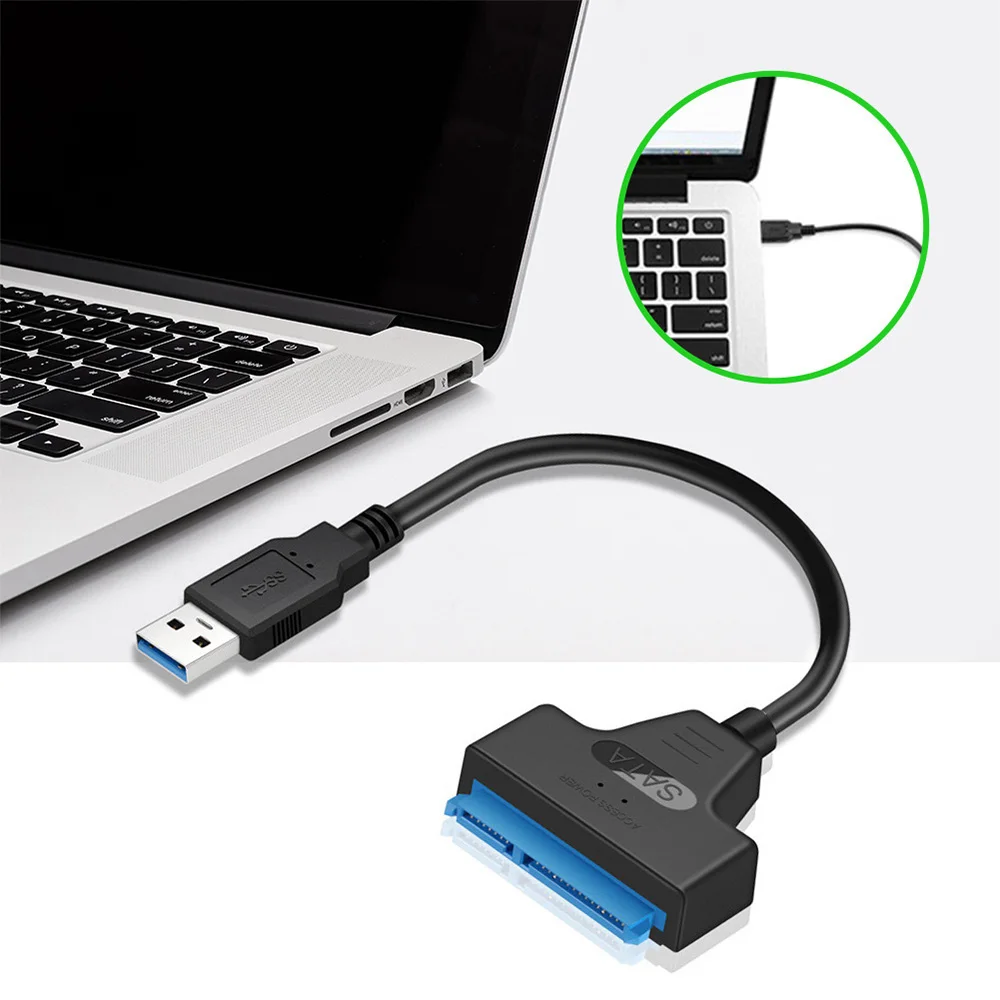 ATA 3 Kabel Sata na USB adapter 6 Gb / s za 2,5-inčni Vanjski tvrdi disk, SSD HDD 22-pinski kabel Sata III