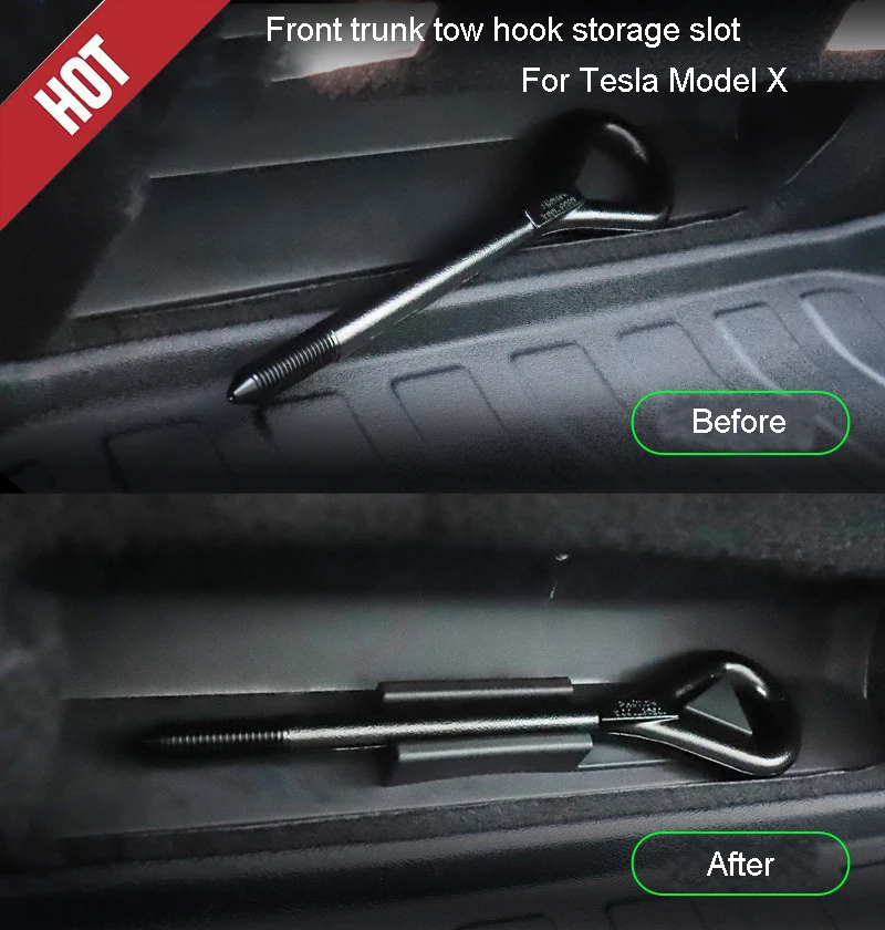 Vučna kuka Буксировочная otvor Fiksni okvir za Tesla Model X Utor za pohranu uže za vuču kuka prednjeg nosača Slika 4 