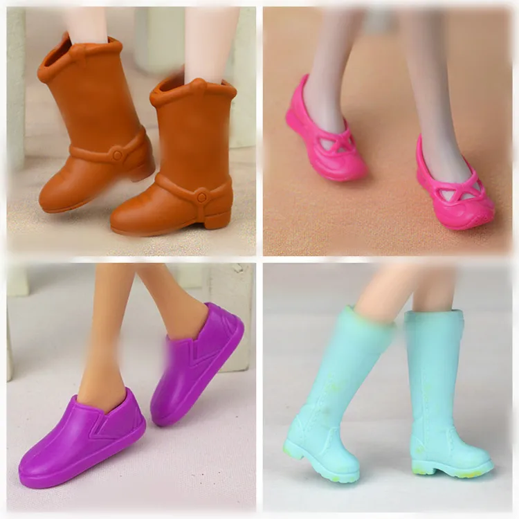 1/6 Novi Izvorni nekoliko Šarenih pribor za lutke Trendy tenisice na ravne cipele od prave Sandale Cipele za lutke Barbie Cipele