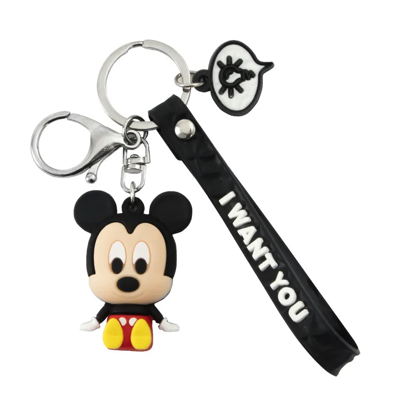 Disney ' s Mickey Mouse Minnie Privjesci Za ključeve, Ljubitelje crtića Privezak PVC Figure Privjesak Za Auto Torbe Privjesak Ukras Slika 4 