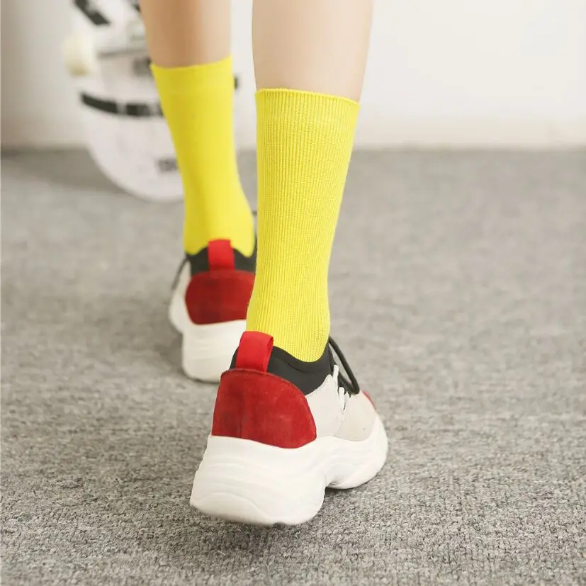 Dječje čarape za djevojčice s dugim vrhom za cipele, Čvrste, karamela boje, Topliji za noge, crijeva u vertikalnu traku, Dječje čarape za dječake i djevojčice, čarape do koljena