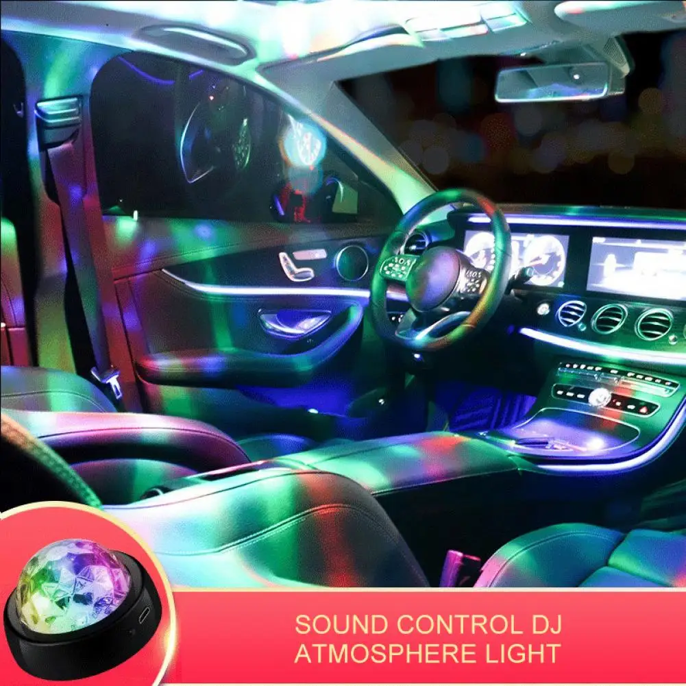 USB LED Upravljanje Glazbenim Ritmom Bljesak svjetlosti uštedu energije Bežični Difuzno Svjetlo Izdržljiv Automobil Stropni Lampa za vozila