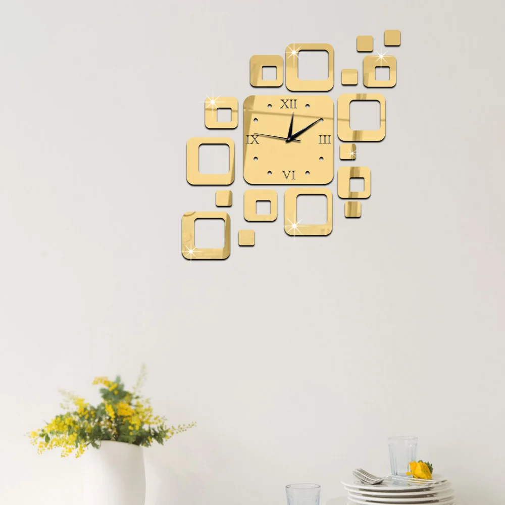 Kreativna prodaju akril sat za uređenje doma u dnevnoj sobi tišina trg slr zidni satovi kvarcni sat Slika 1 